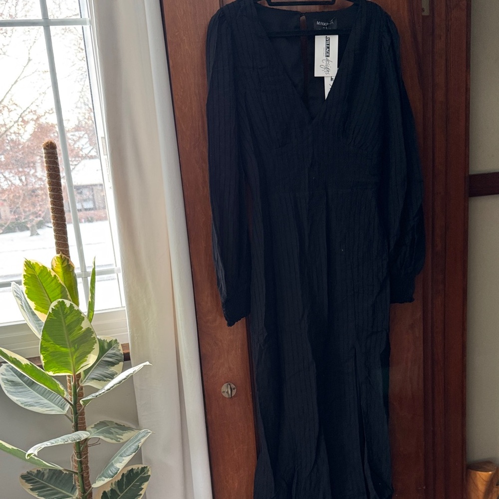MINKPINK Black Midi Dress